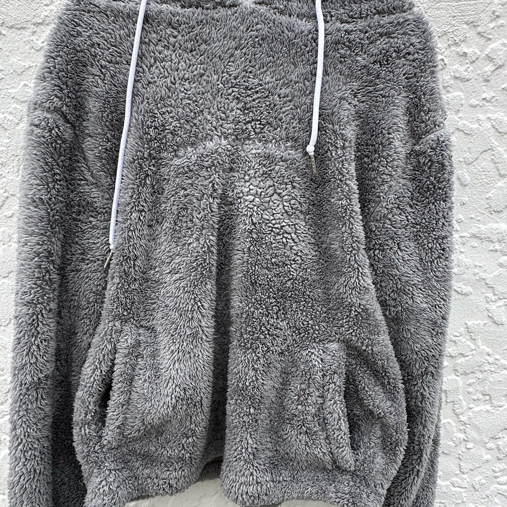 Seek Discomfort Plush Gray Hoodie